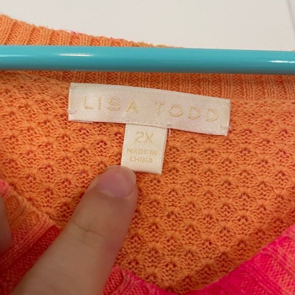 Lisa Todd Rise Above Sweater - Pink/Orange Tie Dye - Picture 4 of 4